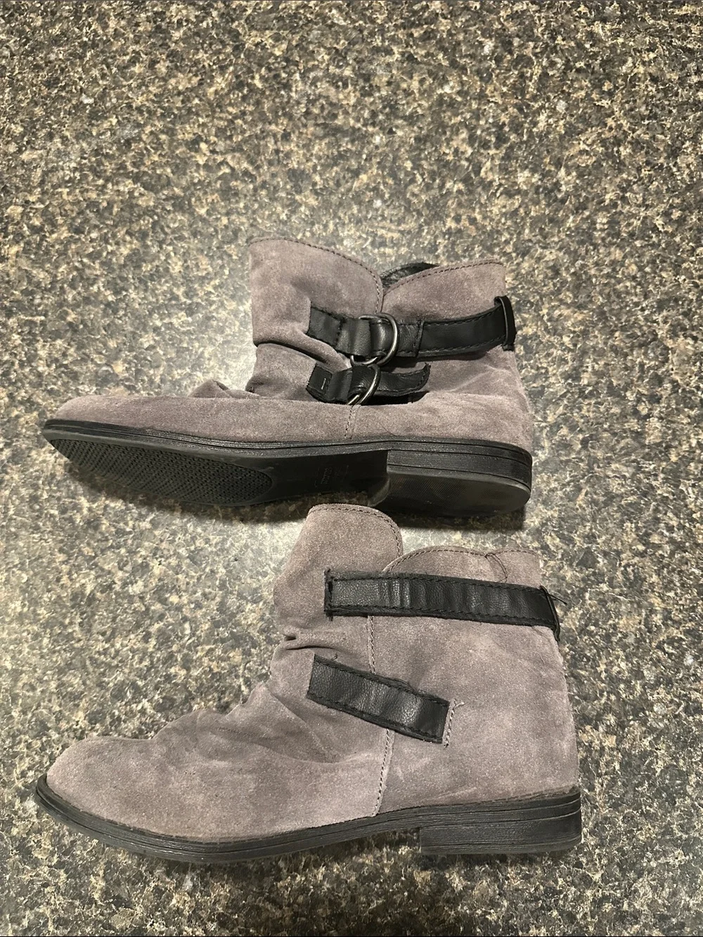 Sonoma Gray Suede Double-Buckle Chukka Boots